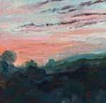 Sunrise Over Firle Beacon Sussex A vivid Orange sky with dark foreground
