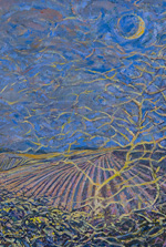 brightly coloured design incorporating fish