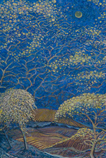 Sussex Downland under Waxing Moon